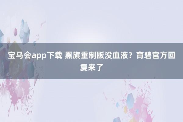 宝马会app下载 黑旗重制版没血液？育碧官方回复来了